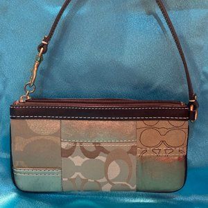 Retro Coach Patchwork Wristlet